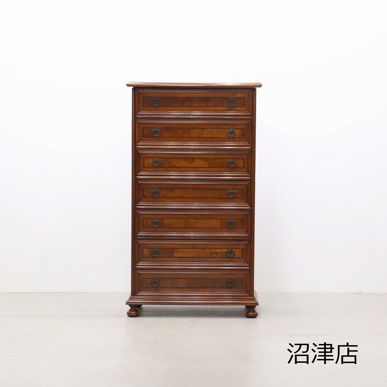 【沼津店】ヴィンテージ ウォールナット クラシカル 7杯 チェスト 引き出し 収納 タンス アンティーク RCT03048