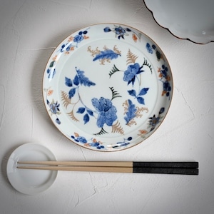 【49019】伊万里 花 平皿 江戸/ Imari Flat Plate  - Flower / Edo Era