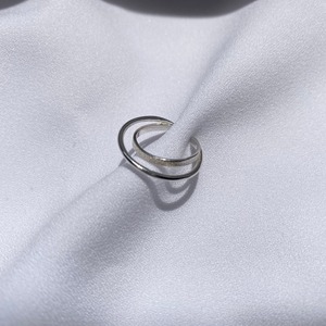 [ aura ] silver925 wline ear cuff ring / silver