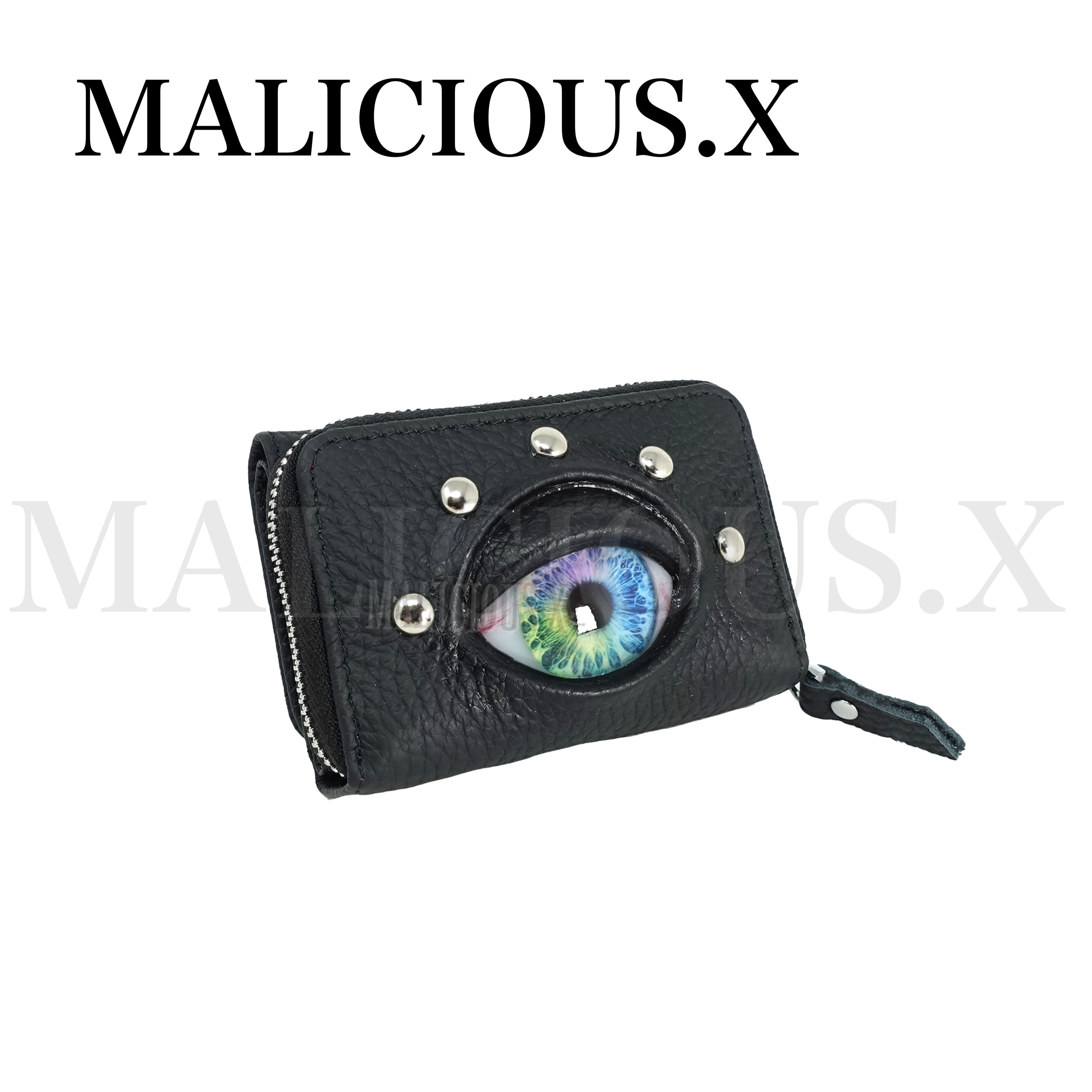 Eye Tri-folding mini wallet(Black) /Rainbow | MALICIOUS.X