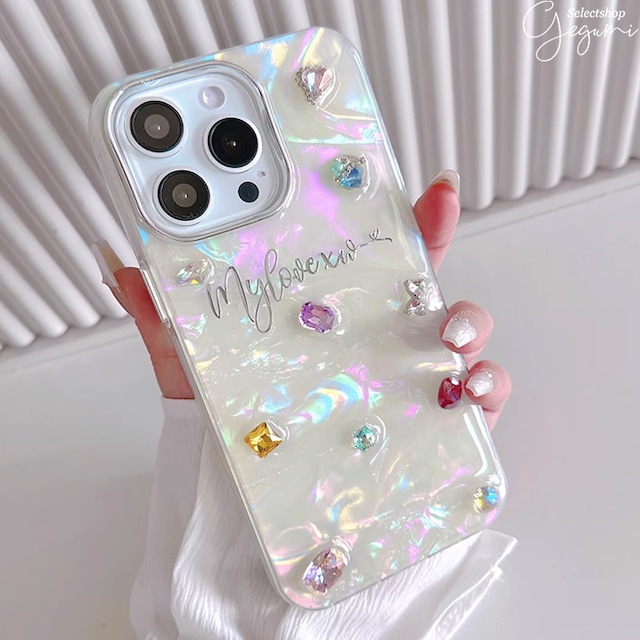 [k650] キラキラが可愛い オーダーメイド ビジュー カスタム 名入れ オーダー ケース ギフト ギフトボックス プレゼント iPhone15 iPhone15Pro iPhone15Promax iPhone15Plus iphone14 iphone14promax iphone14pro iphone14Plus iPhone13 iphone13promax iphone13pro アイフォーン アイフォン iPhone12 12Pro 12ProMax iPhone11