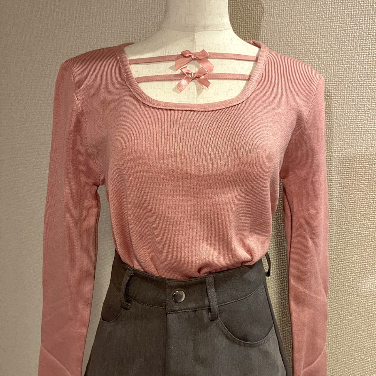 ツインリボンロングスリーブトップス LK1098