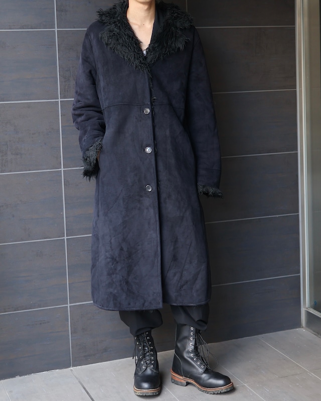 micro suede super long Gang Coat