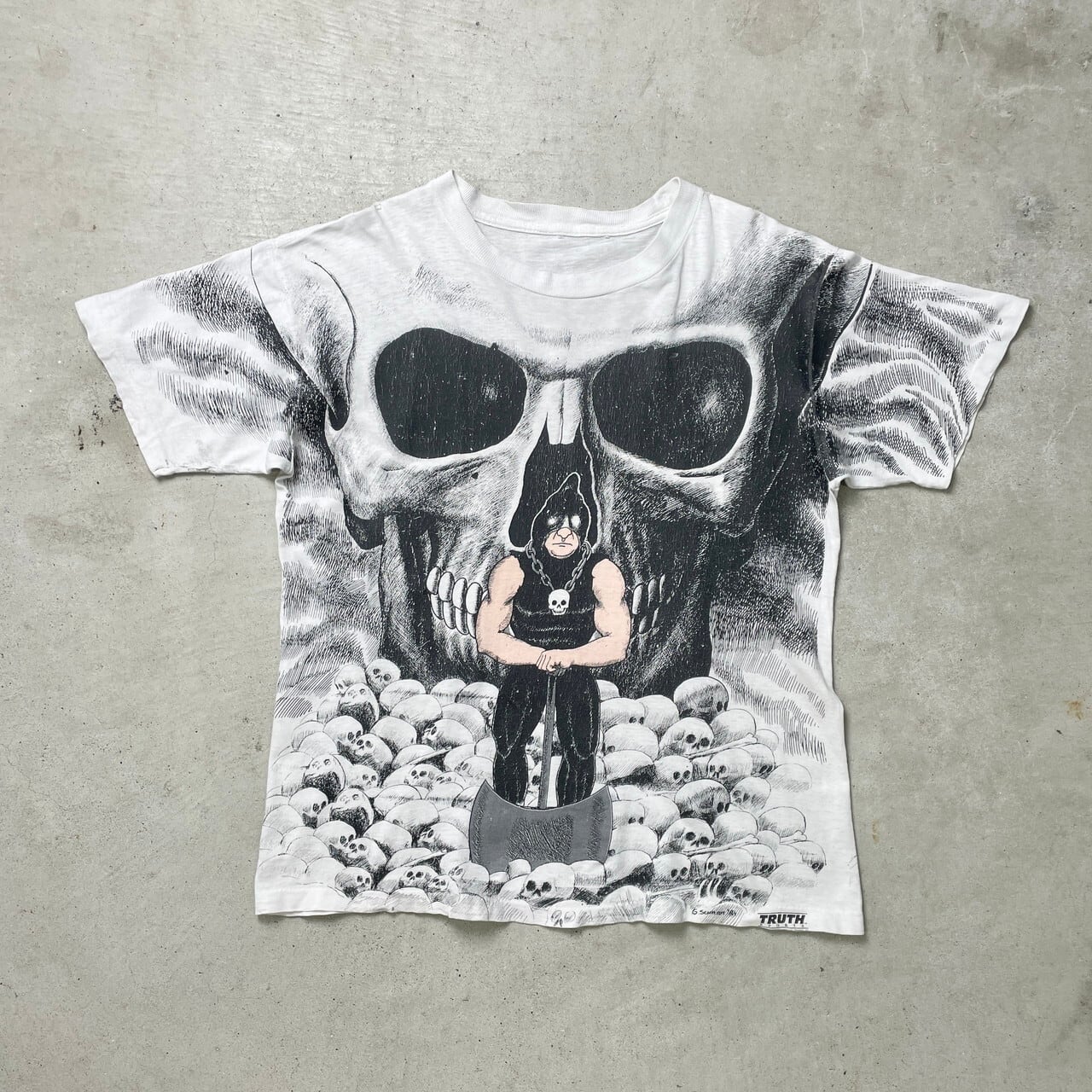 90年代 TRUTH SPORTS オールオーバープリント Tシャツ メンズL-XL相当 