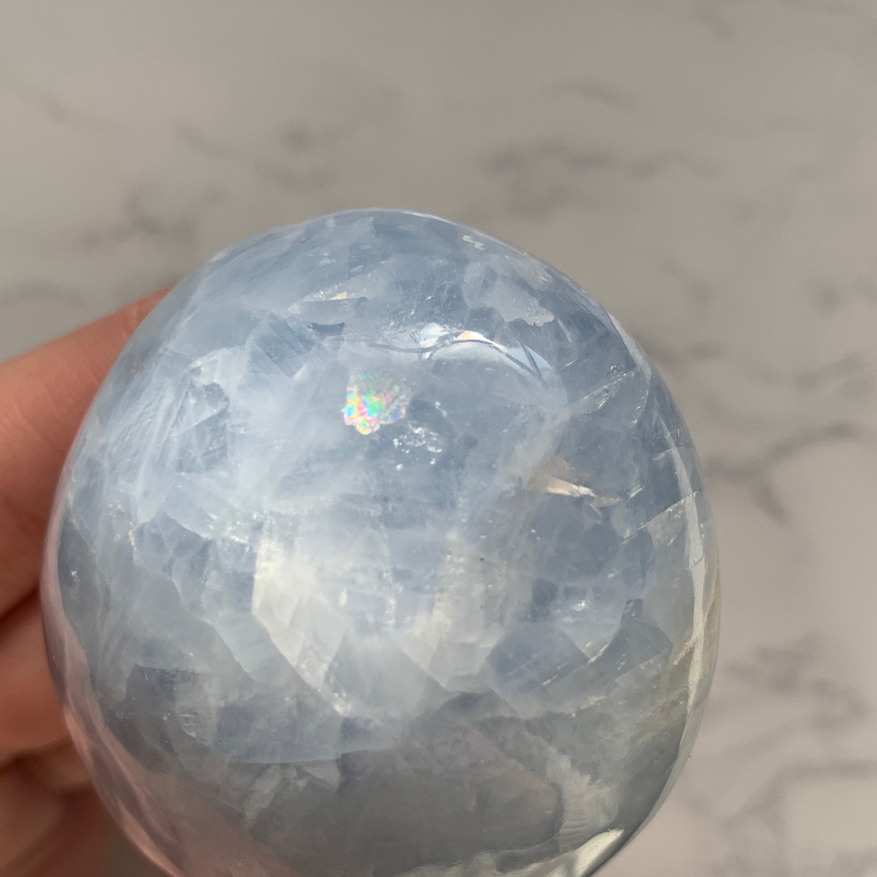 ブルーカルサイト*パーム*置物*天然石インテリア*P5