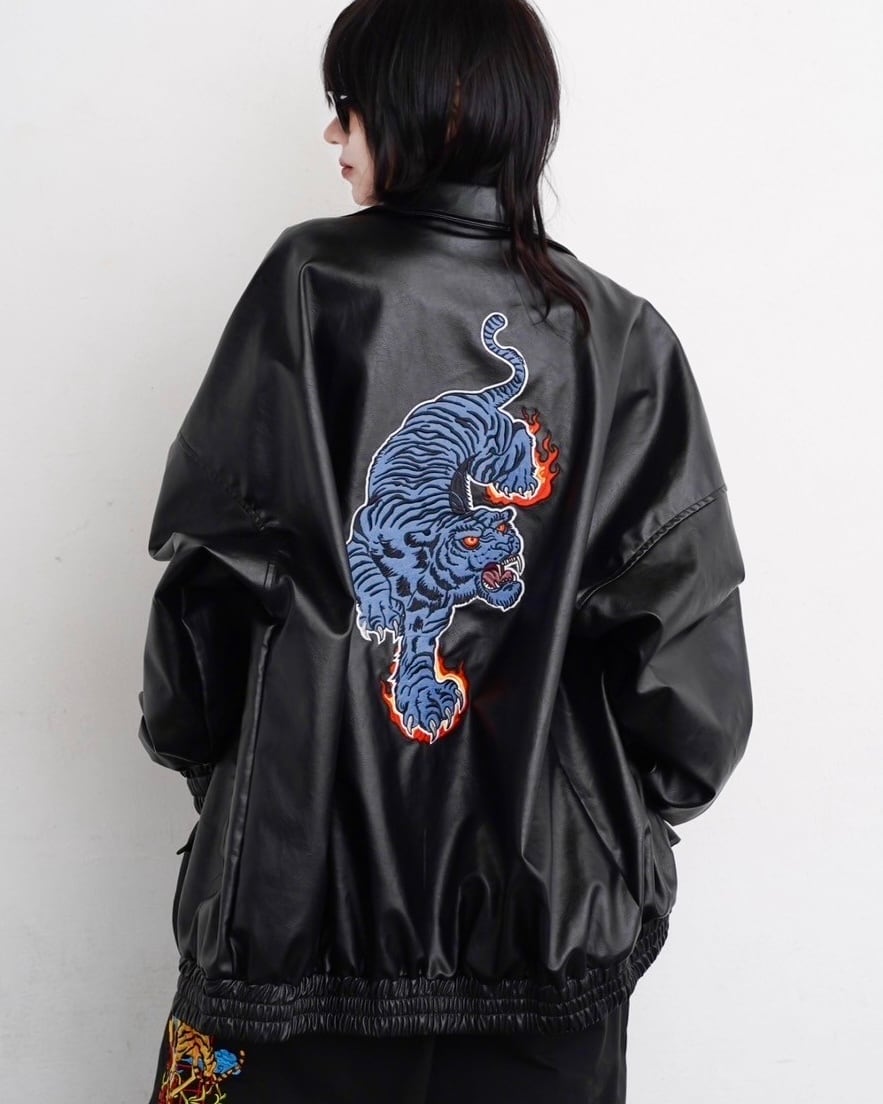 Tiger Leather jacket | チュウカタベタイ