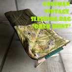 コールマン ビンテージ スリーピングバッグ ダックハント グリーン 60年代 TALONジップ ポリエステル 美品 寝袋 シュラフ COLEMAN キャンプ B