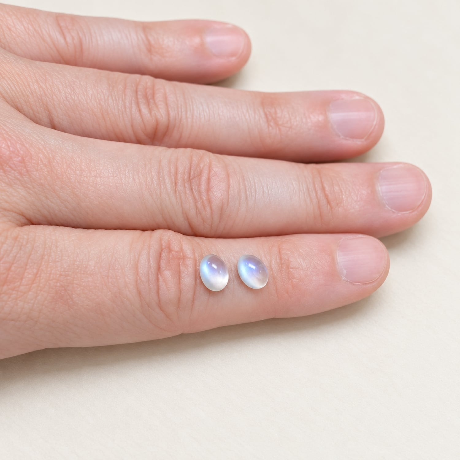 ムーンストーン ルース AAA 2個セット 7×5mm｜6月誕生石 天然石