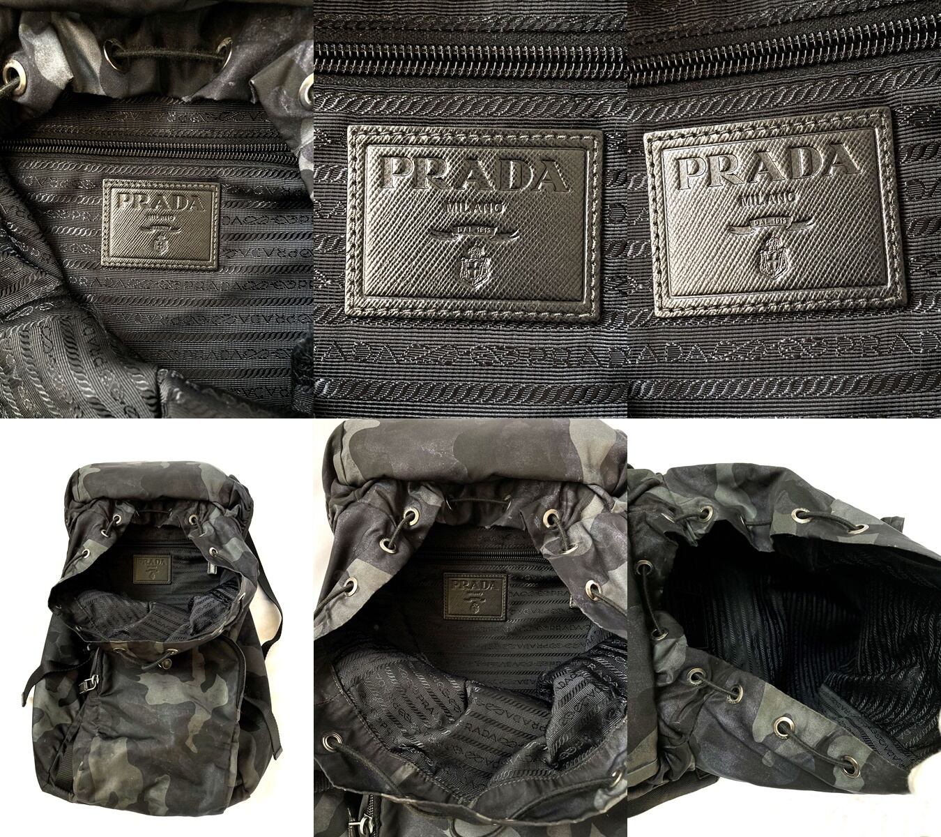 PRADA プラダ 名作 V135 カモフラ メンズ バックパック リュック 迷彩