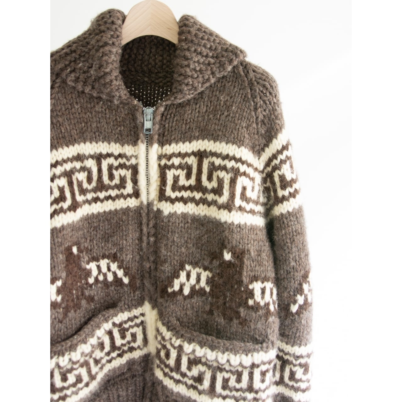 Unknown Brand】70's Cowichan Cardigan 