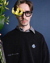 【#Re:room】FLOWER ICON WASHED TRAINER［REC878］