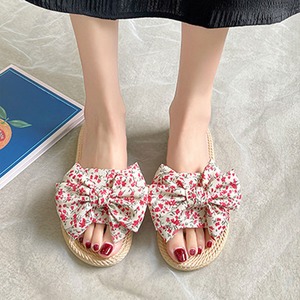 ビーチサンダル リボン ぺたんこ レディース 夏 小花柄 サンダル きれいめ 大人 かわいい おしゃれ リゾート ビーチ プール レジャー 軽量 歩きやすい 疲れにくい 大人可愛い 大人女子