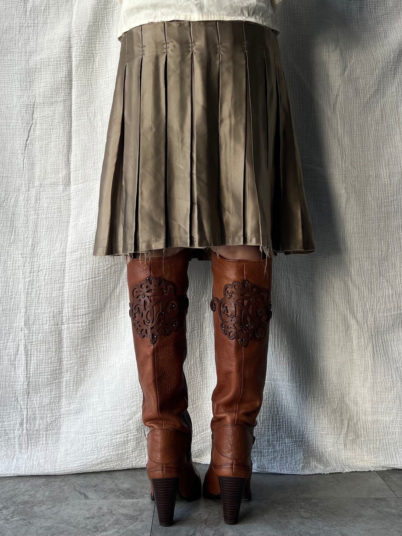 "Neil Barrett" Layered Pleats Skirt