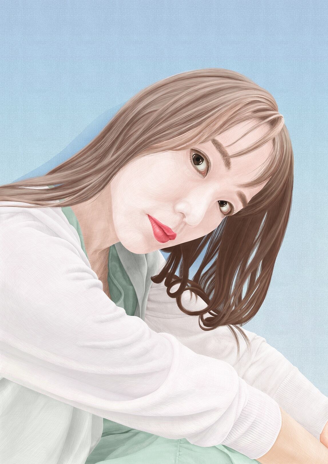美術品・アンティーク・コレクション 森夏男 作『長閑』Sサイズ(A3)