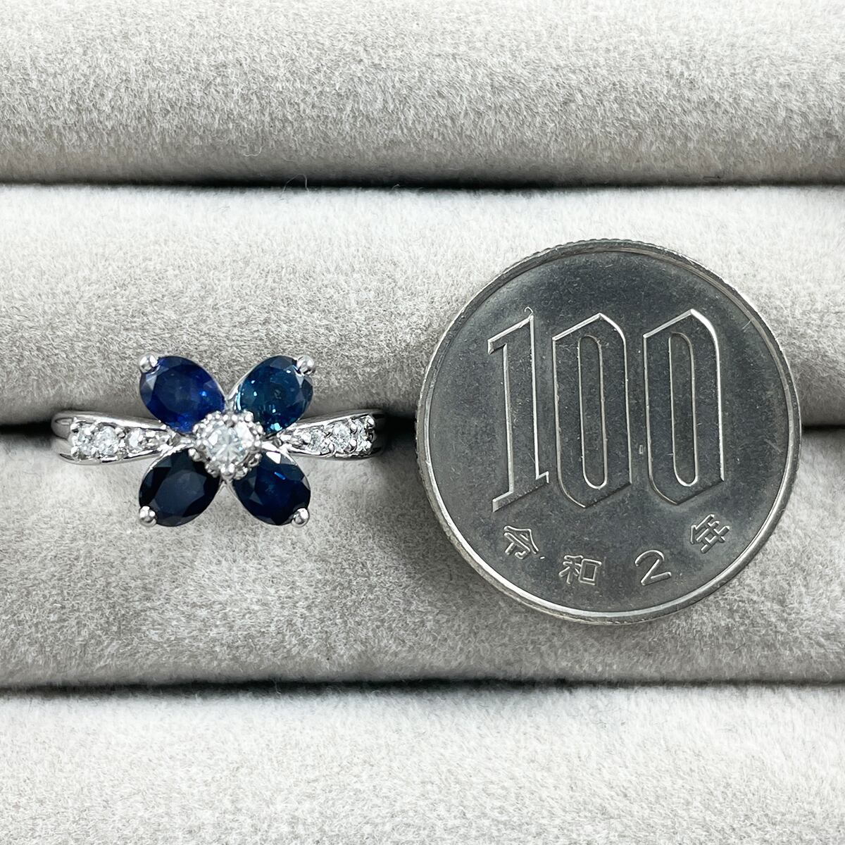 pt900 サファイア　ダイヤモンド　リング Pt900サファイアリング サファイア 0.54ct ダイヤモンド 0.27ct