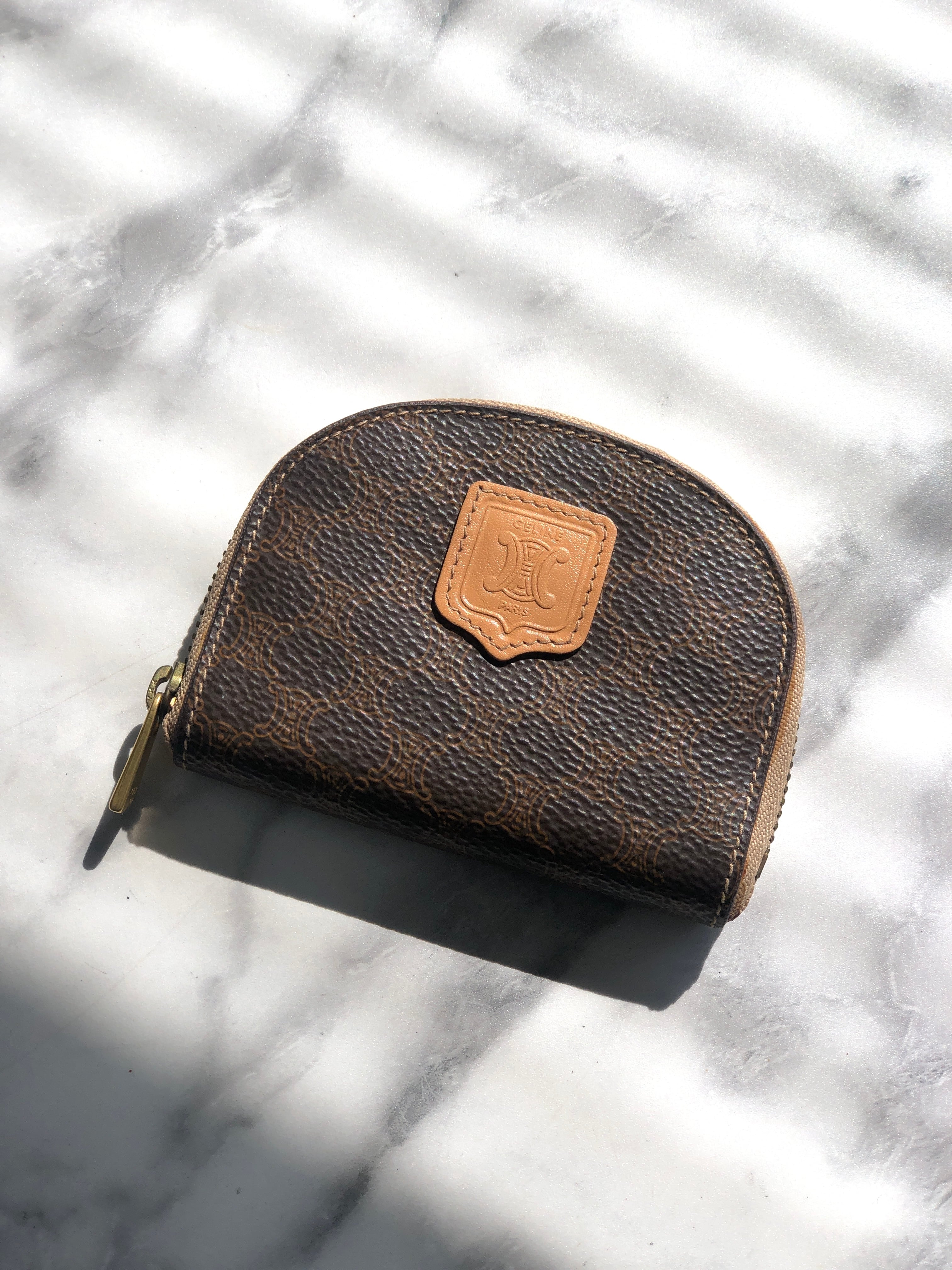 CELINE セリーヌ マカダム ブラゾン型押し PVC レザー コイン CELINE セリーヌ マカダム ブラゾン型押し PVC レザー コイン