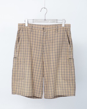 "NIKE" baggy silhouette check short trousers
