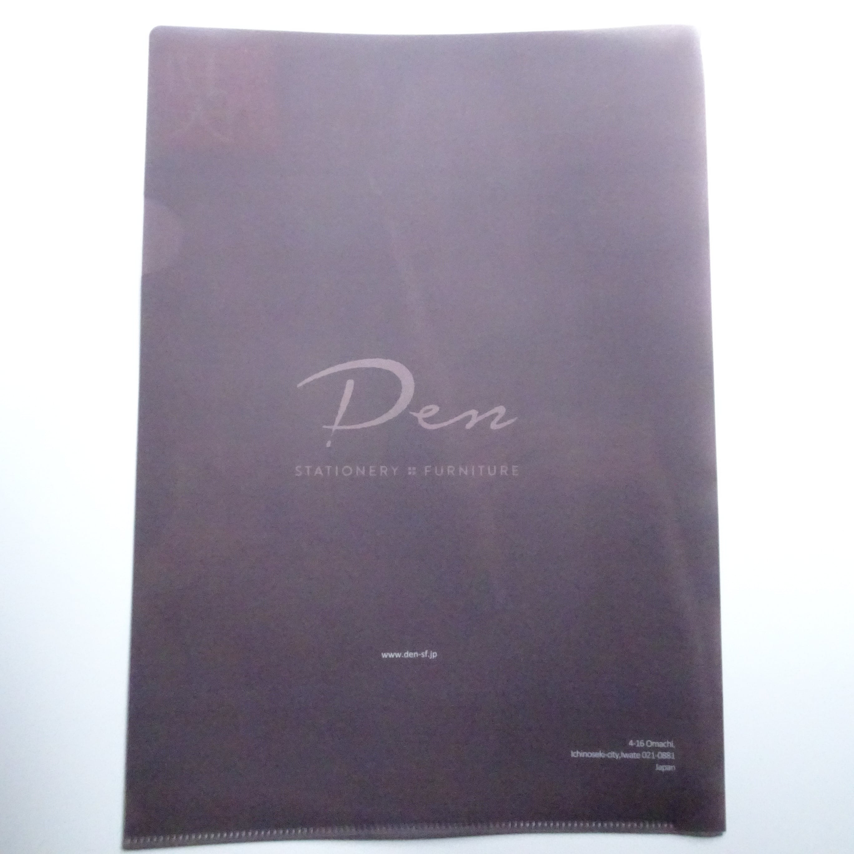 DEN ] stationery + furniture 工房 楔 クリアファイル（2枚組