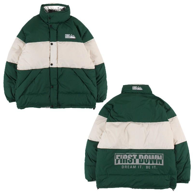 FIRST DOWN ファーストダウン リバーシブルダウンジャケット SWITCH DOWN JACKET アウター 防寒 冬 ユニセックス カジュアル スポーツ ストリート FIRST DOWN ファーストダウン リバーシブルダウンジャケット SWITCH