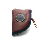 ポケット財布  / Leather knife-shape pocket wallet /バーガンディ レザー