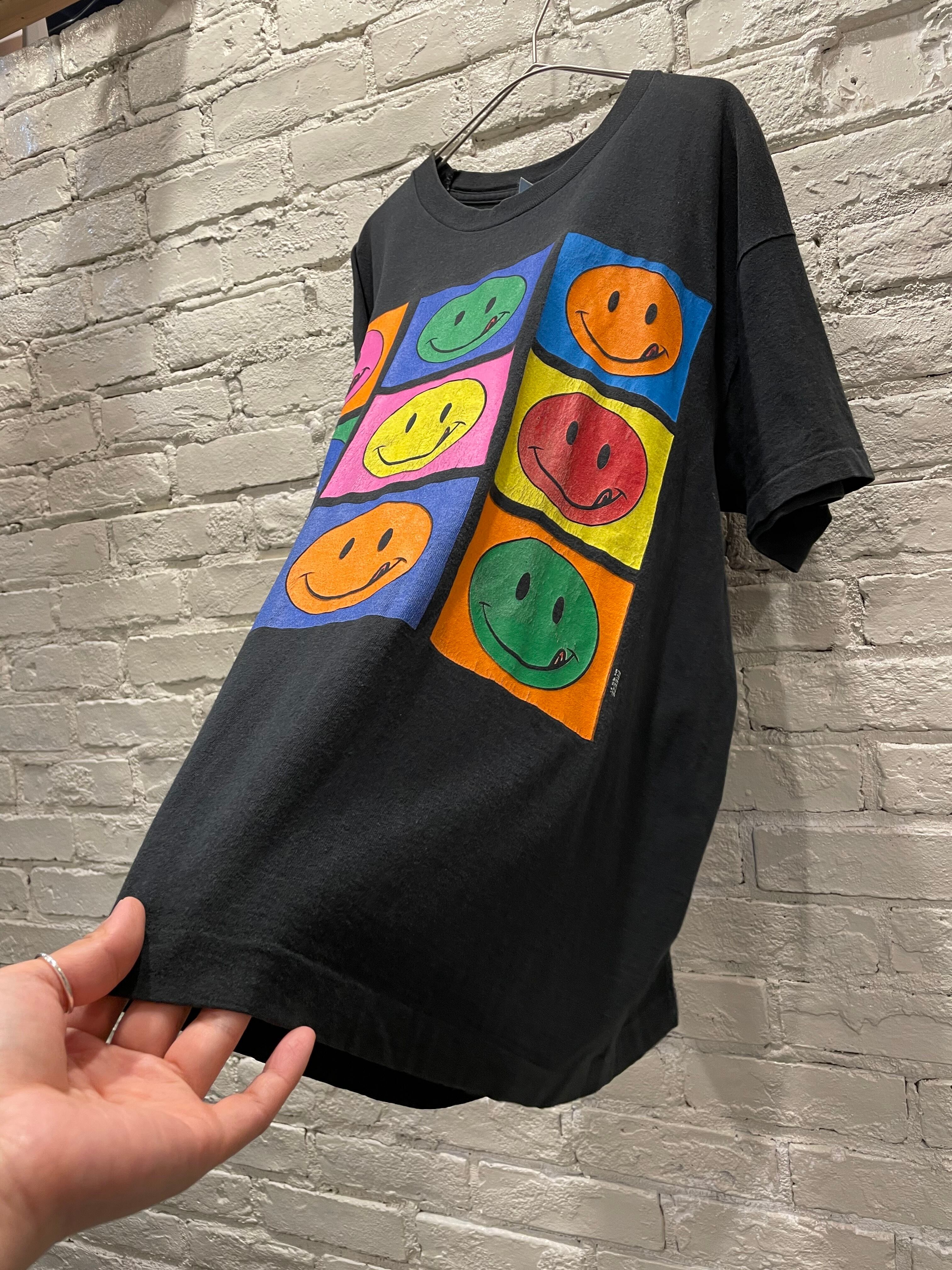 90年代 アンディウォーホル風 スマイルプリントTシャツ USA製 フルーツ 