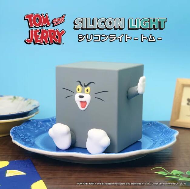 トムとジェリー トム トムジェリ シリコンライト 光る ナイトライト インテリア 寝室 ベッド デスク 間接照明 電池式 USB 明るさ調節3段階 やわらか グッズ かわいい SGW