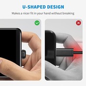 Duttek 40Gbps USB C U字型アダプター 100W 1個パック 180度角度付き USB Type C オスメス 延長コネクター USB Type-c U字アダプタThunderbolt 3/4対応 MacBook Air/Pro/ノートパソコン/携帯電話用