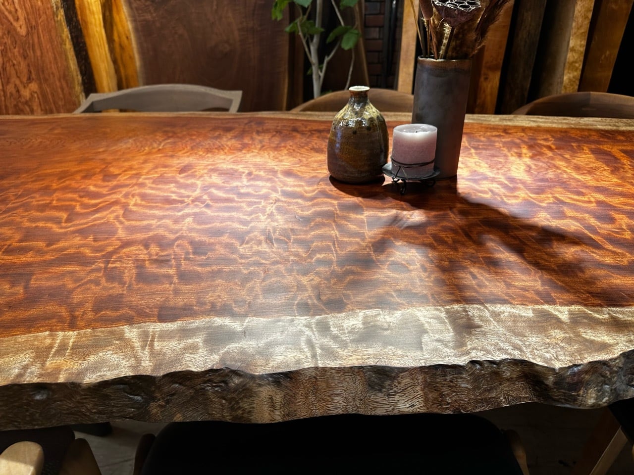 H様商談中11/26迄【全面杢】ブビンガ_2440×940-1050-1145×38_浅草本店_