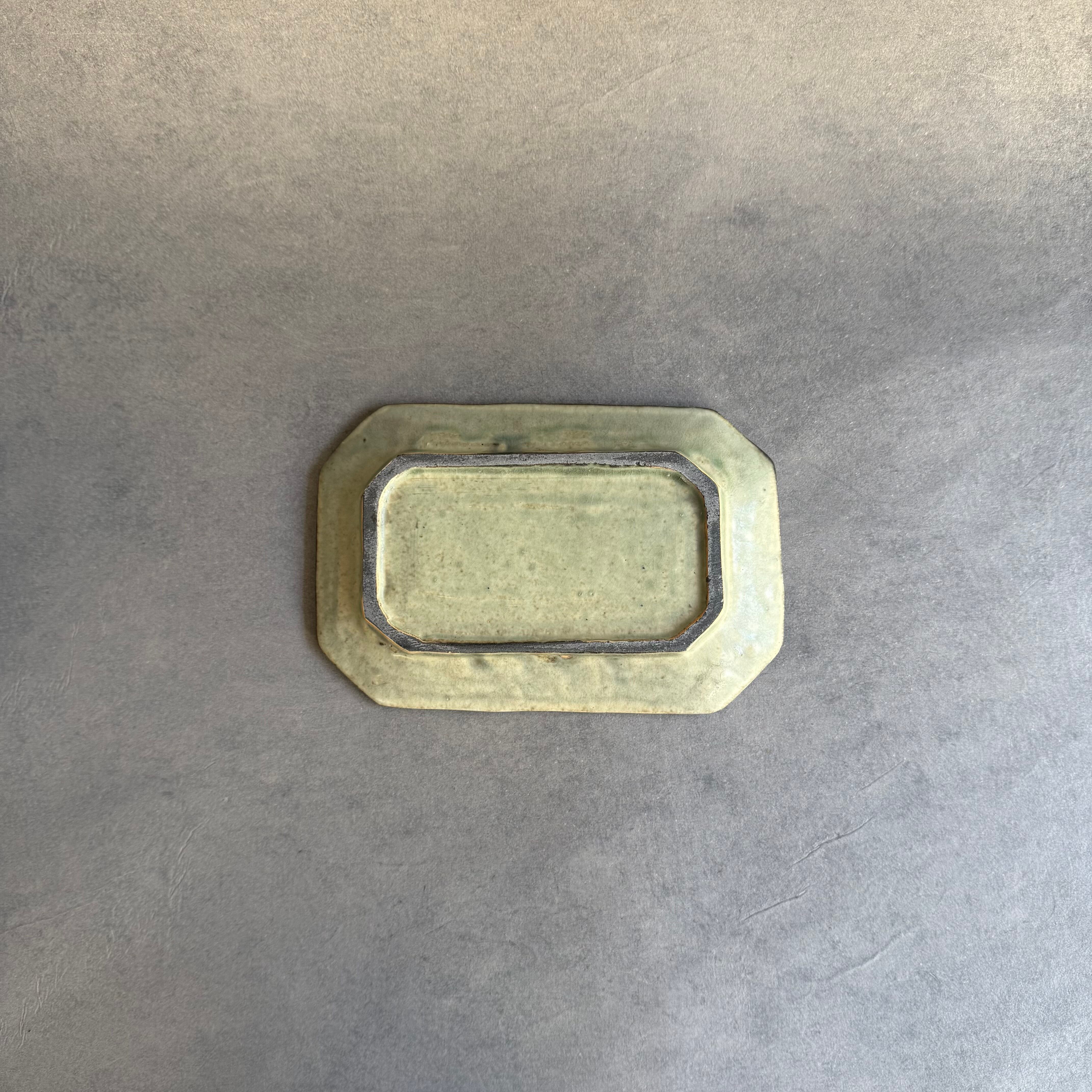 為那都窯　加藤純や　高山　絵長角皿 為那都窯 加藤純や 高山 絵長角皿 為那都窯