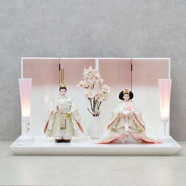 雛人形 親王飾り【雪桜】YUKIZAKURA｜立雛｜おしゃれ｜モダン｜かわいい｜スタイリッシュ｜コンパクト｜今どき