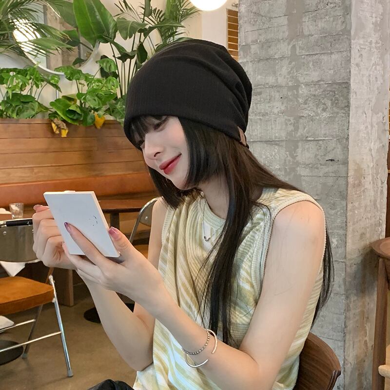 レッドスプリングオータムブラック薄手ニット 帽子 ストリート 春物 秋物 ブラック・アイド・ピーズ62928421399