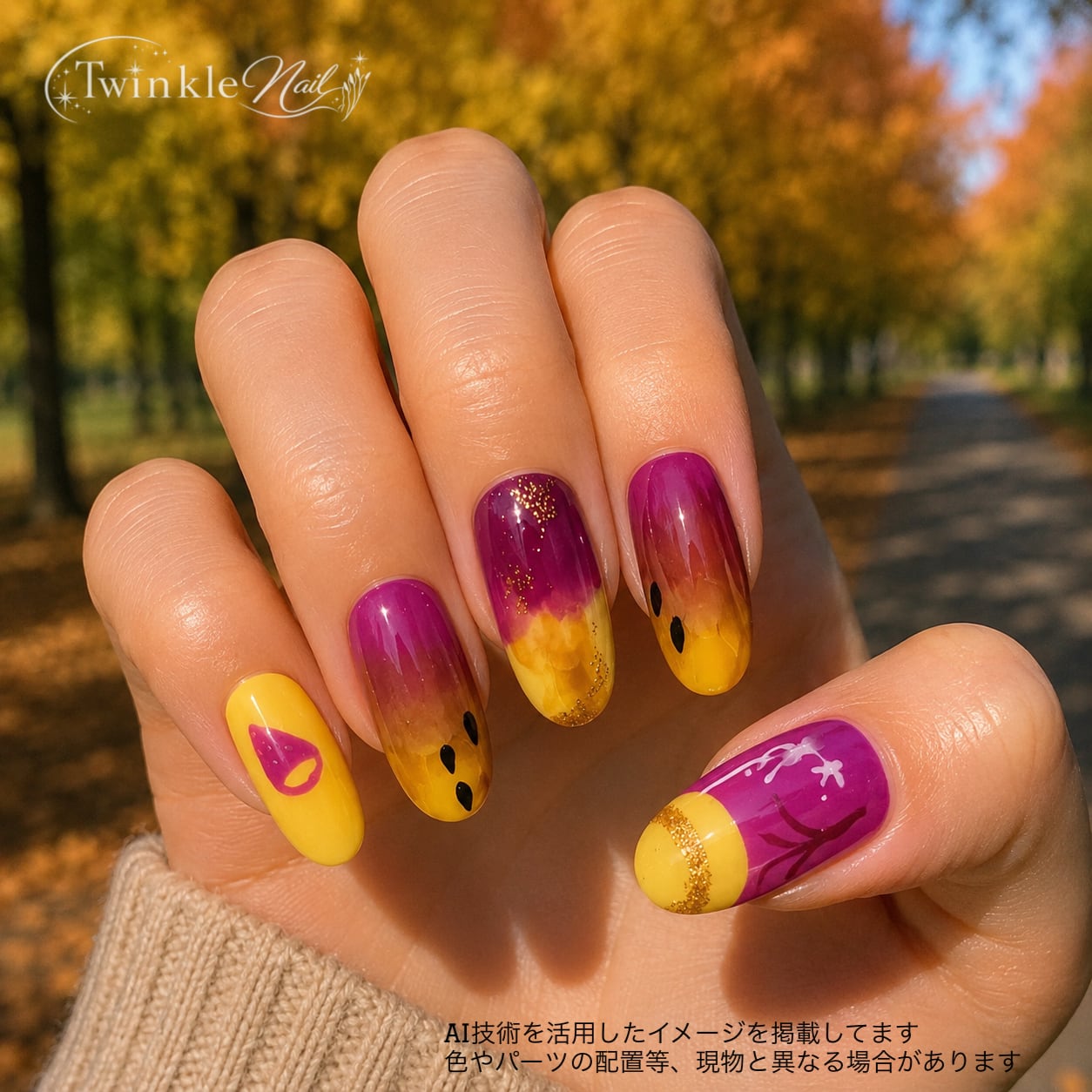 ネイルチップ【3483】さつまいもネイル | Twinkle Nail