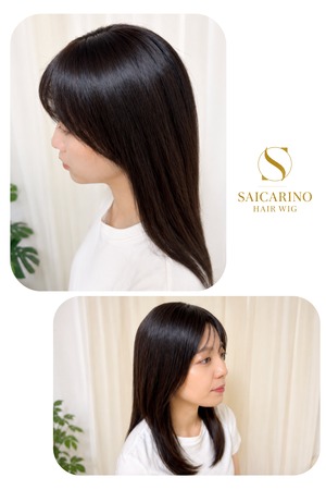先行発売【リリー】05 前髪シースルー・部分ウィッグ・人毛