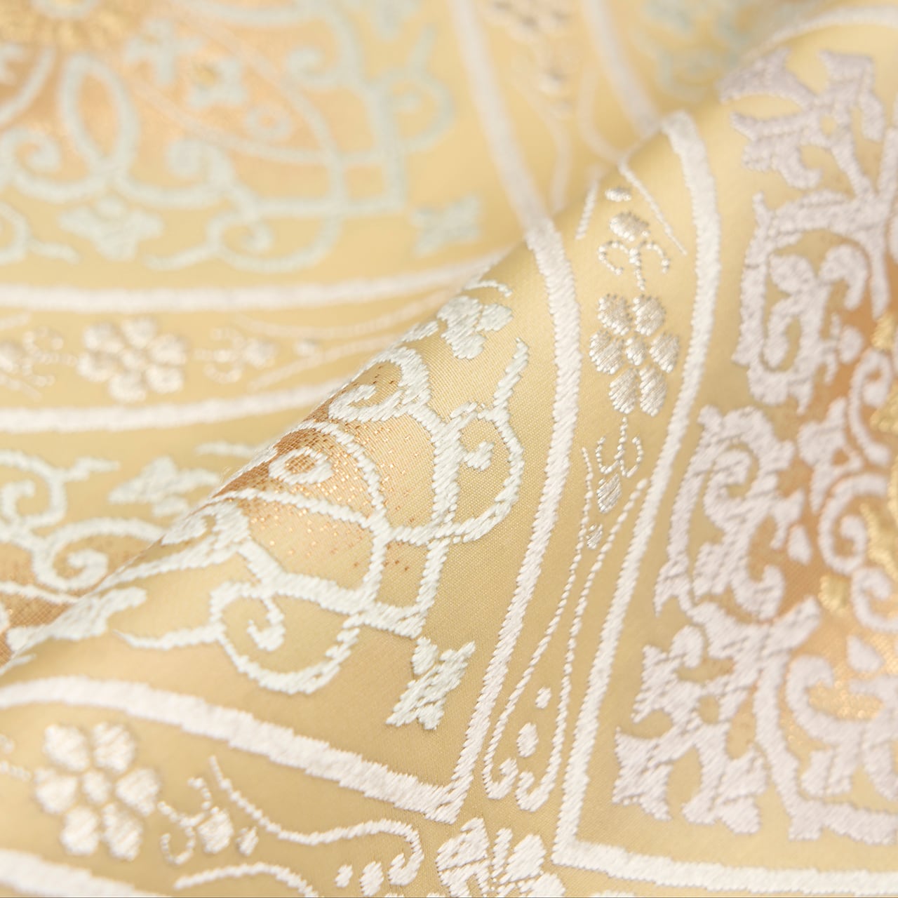 河合美術織物 斜め格子に花菱文様 唐織袋帯【未着用品】 | かわの屋