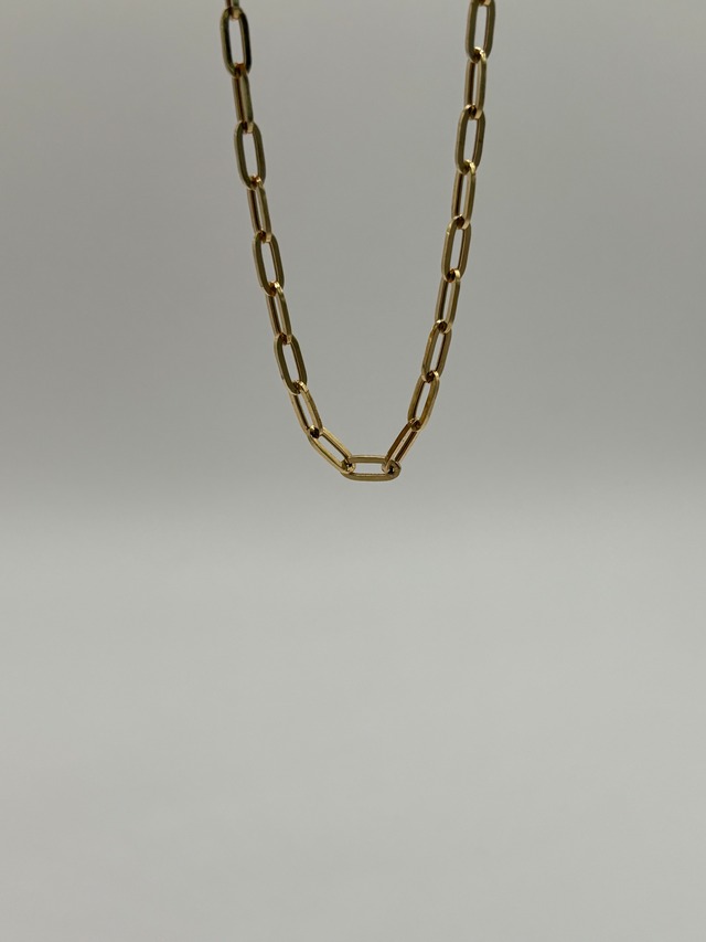 K18YG p clip hollow chain (M) ⦰ 0.65 mm -Necklace