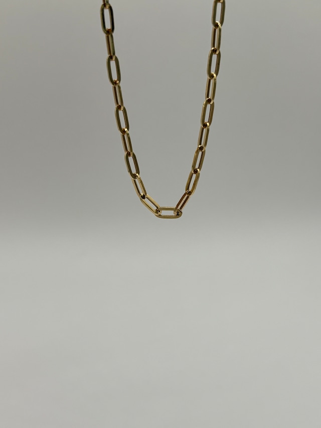 K18YG p clip hollow chain (M) ⦰ 0.65 mm -Necklace