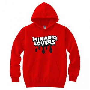 minario / LOVERS LOGO HOODED SWEATSHIRT RED