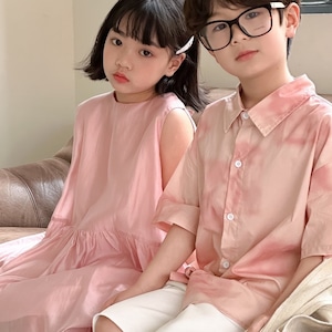 【発注】ぼかし染めピンクシャツ