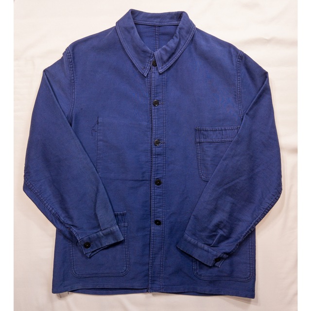 【1960s】"French Work" Blue Moleskin Work Jacket