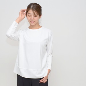 【着回し力抜群】裾ラウンドカット レイヤードロンT ‐ LER-25101 オフ ‐