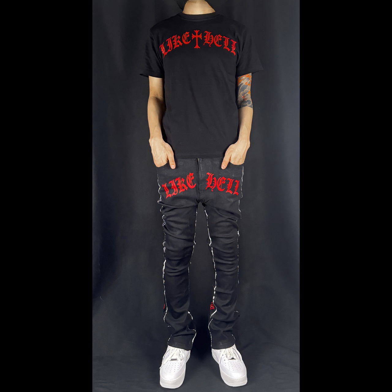 2COLOR/ELDOLADO big cross tｰshirts 【LT038】 - 9
