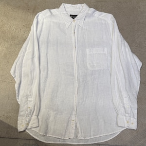 EDDIE BAUER LINEN SHIRT WHITE