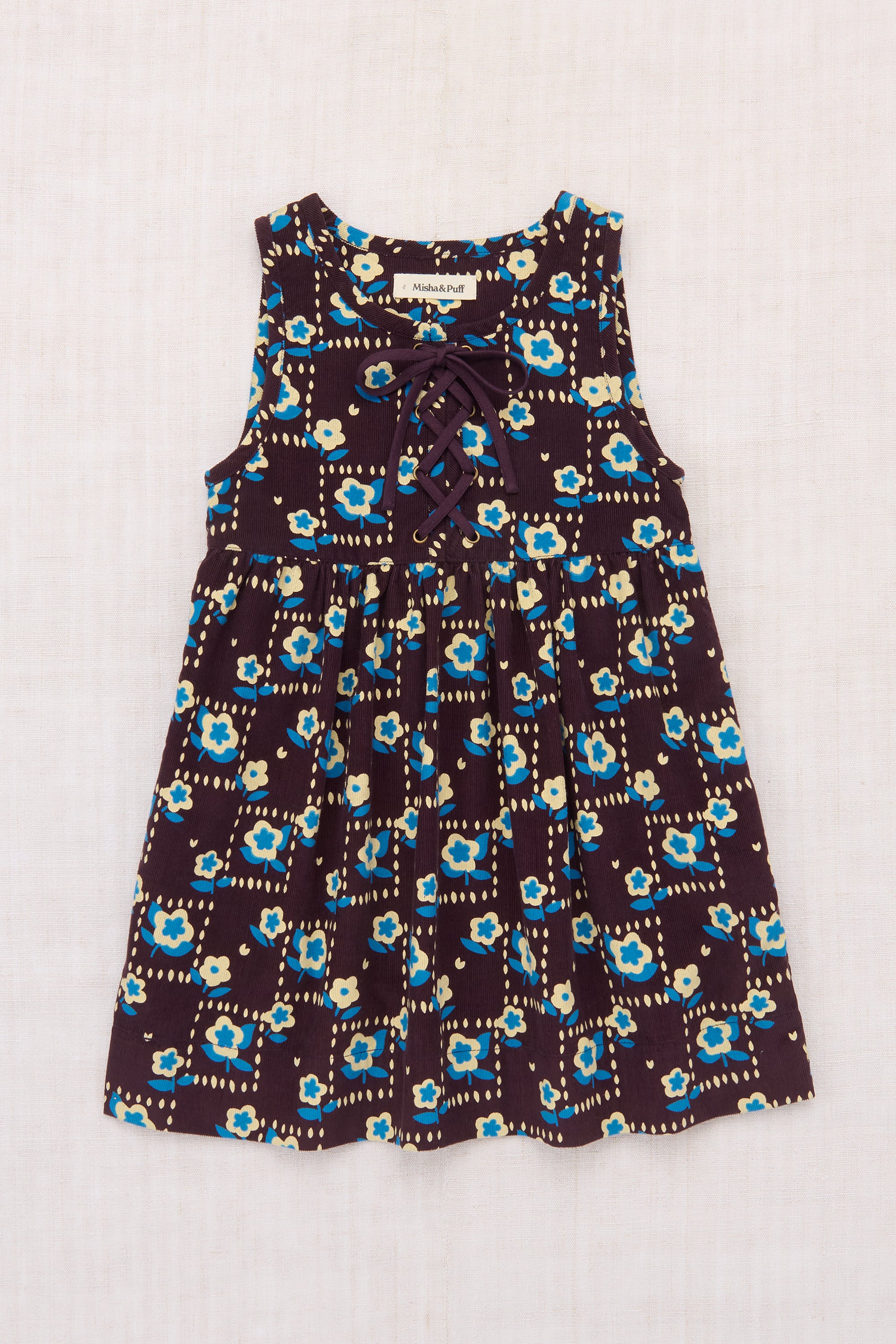 ラスト1【Misha & Puff】25 FA Drop2 / Corduroy Agatha Dress / Raisin Windowbox