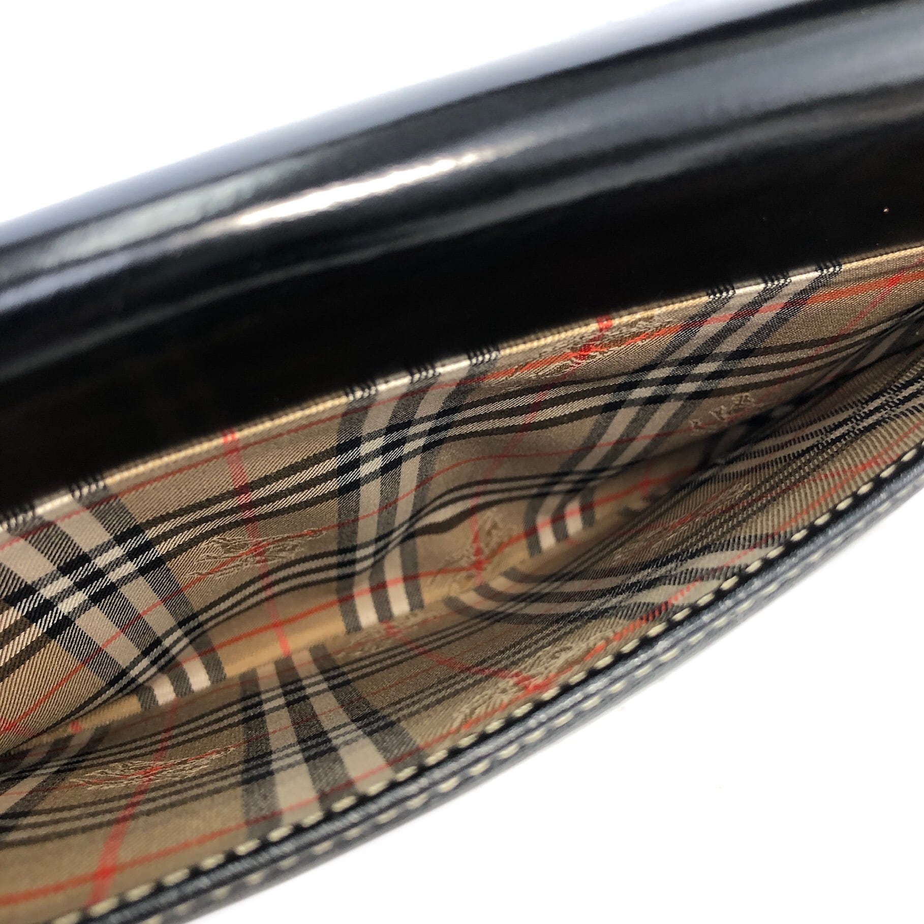 BURBERRY バーバリー ロゴ コンビレザー 2way トップハンドル