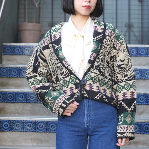 *SPECIAL ITEM* USA VINTAGE flash back ANIMAL PATTERNED EMBROIDERY DESIGN JACKET/アメリカ古着アニマル柄刺繍デザインジャケット