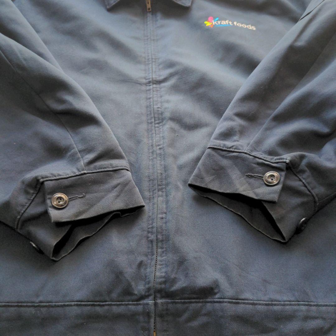 90s REDKAP ワークジャケット 企業 ロゴ刺繍 ビッグサイズ US古着