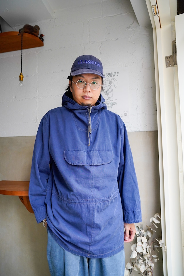 【1950-60s】"Made in Norway" Navy Cotton Alpine Smock / 6-283 【1950-60s】"Made in Norway" Navy Cotton Alpine Smock / 6-283
