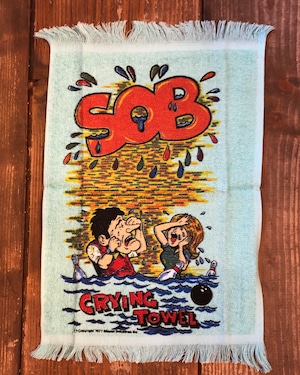 BOWLING TOWEL''SOB CRYING TOWEL"MASTER FUN TOWEL/ボーリングタオル USA 70's ビンテージ