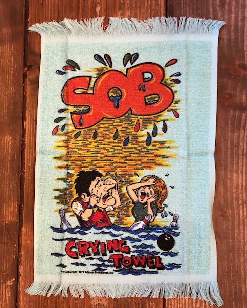 BOWLING TOWEL''SOB CRYING TOWEL"MASTER FUN TOWEL/ボーリングタオル USA 70's ビンテージ