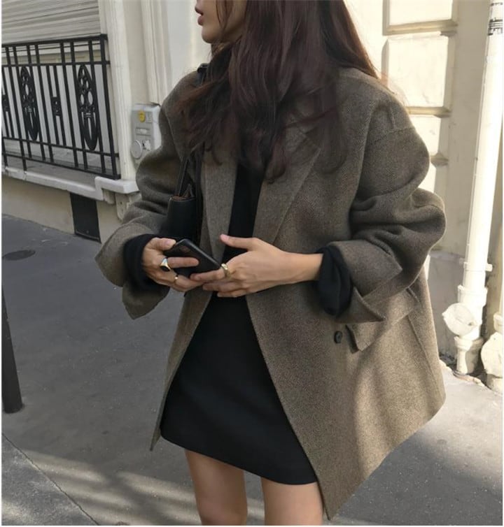 【晩夏→初秋◎】 冬 韓国 チェスターコート ゆったりする コート 短いスタイル カジュアル おしゃれな